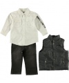 Kenneth Cole Blaine 3-Piece Outfit (Sizes 12M - 24M) - colors as shown, 24 months