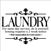 Laundry for same day service do it yourself 20 x 27 vinyl lettering wall sayings home décor sticker quote decal words