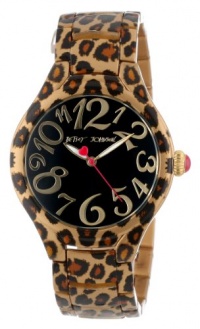 Betsey Johnson Women's BJ00204-03 Analog Leopard Pattern Case and Bracelet Watch