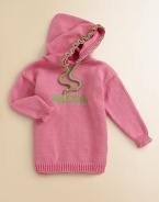 So soft, so pure, so sporty! This adorable little hoodie is made from soft cotton yarns with a hood and laced drawstring. Drawstring hoodRibbed cuffs and hemCottonMachine washMade in USAFOR PERSONALIZATION Select a quantity, then scroll down and click on PERSONALIZE & ADD TO BAG to choose and preview your personalization options. Please allow 4-6 weeks for delivery. 