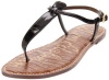 Sam Edelman Women's Gigi Thong Sandal,Black Patent,8 M US