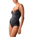 Curvi Shapewear Compression Lace Trimmed Full Body Shaping Brief Bodysuit Thong Shaper FB001