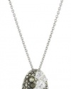 Judith Jack Sterling Silver Marcasite and Cubic Zirconia Drop Pendant Necklace