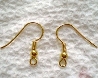 22K Gold Plated Surgical Steel Hypo-Allergenic Earring Hooks (100)