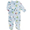 Carter's Infant Boys Blue Snowman Microfleece Sleep & Play, Size 3M