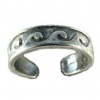 Hawaiian Ocean Waves Sterling Silver Toe Ring