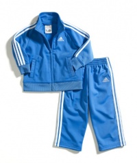 adidas Baby-Boys Infant Core Tricot Set, Blue, 12 Months