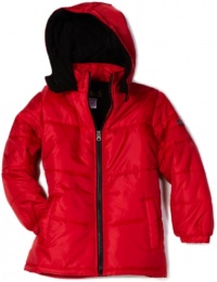 Iextreme Boys 8-20 Ripstop Puffer Hooded Jacket, Red, 18