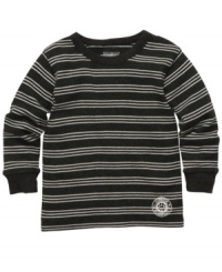 It doesn't get any better than an Osh Kosh thermal shirt to keep your little guy nice and cozy during the chillier months.