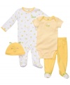 She'll love buzzing around in this 4-piece bodysuit, pant, coverall and hat set from Carter's.