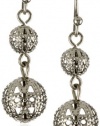 1928 Jewelry Cirque Silver Globe Earrings