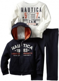 Nautica Sportswear Kids Boys 2-7 3 Piece Hoody With Long Sleeve Tee And Pant