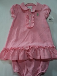 Polo Ralph Lauren Short-sleeve Polo Dress, Baby Girl 3 Months Pink