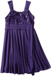 Bloome Girls 7-16 Sequin Chiffon Dress, Purple, 7