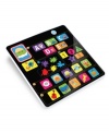 Smooth-touch Fun N Play tablet with 30 touch-sensitive icons in a sleek design. There's a Discovery and Quiz Mode to stretch little minds. They'll learn about animals, colors, numbers, shapes, instruments and first letters in English and Spanish.