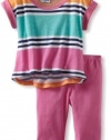 Splendid Littles Baby-girls Newborn Cabana Stripe Tunic Set, Copa, 6-12 Months