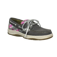 Sperry Top-Sider Bluefish Boat Shoe (Toddler/Little Kid/Big Kid),Grey/Pink Plaid,4 M US Big Kid