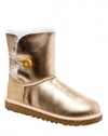 UGG Australia Girls' K Bailey Button Metallic Gold 4 Big Kid