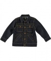 LRG Classic Raw Denim Jacket (Sizes 2T - 4T) - dark indigo, 4t