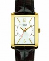 ESQ Movado Men's 07301420 esq SYNTHESIS tm Rectangular Yellow Gold-Plated Watch