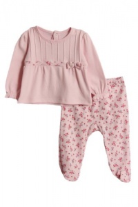 ABSORBA Baby-girls Newborn Winter Bouquet Two Piece Footed Pant Set