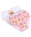 Disney Princess Girls 3 Pair Panty Pack (Sizes 4 - 6) - assorted colors, 6