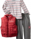 Calvin Klein Boys 2-7 Stripe Top with Vest Set, Assorted, 4T