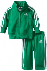 adidas Baby-Boys Infant ITB Iconic Tricot Set, Bright Green, 18 Months