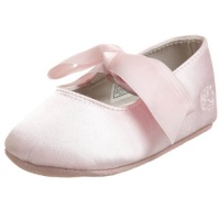 Ralph Lauren Layette Briley Ballet Crib Shoe (Infant/Toddler),Pink Satin,3 M US Infant