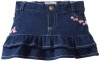 Hartstrings Baby-Girls Newborn Knit French Terry Skort, Denim, 3-6 Months