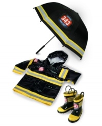 Don't get burned! Make sure you have this fire chief umbrella handy for those never-ending rainy days.