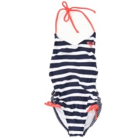 Roxy Kids Girls 2-6X Tri One Piece Swimsuit, Open Ocean Stripe, 4