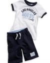 GUESS Kids Boys Tee and Shorts Set (12-24M), WHITE (24M)