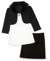 Lovely. She'll look lovely in this skirt from BCX with a soft velvet feel.