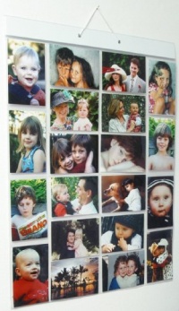 Thinking Gifts Picture Pockets Photo Hanging Display, 40 photos in 20 pockets, Large, Clear, 1 unit (PPL )