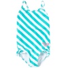 Roxy Kids Girls 2-6X Criss Cross Ruffle One Piece Beach Bloom Print Swimsuit, Moroccan Mint, 2T