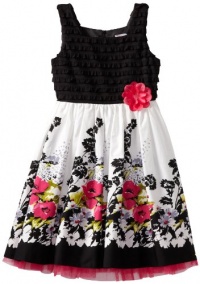 Bloome Girls 7-16 Plus Size Floral Occasion Dress, Black/Pink , 16.5