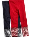 GUESS Kids Girls Big Girl Foil Dots Leggings, NAVY (14)