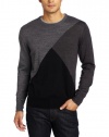 Calvin Klein Sportswear Men's Merino Color Blocked Crew Neck Sweater