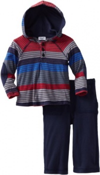 Splendid Littles Baby-Boys Newborn Camden Stripe Henley Set, Patriot, 12-18 Months