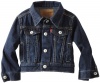 Levi's Baby-Boys Infant Denim Trucker Jacket, Dark Sky, 18 Months