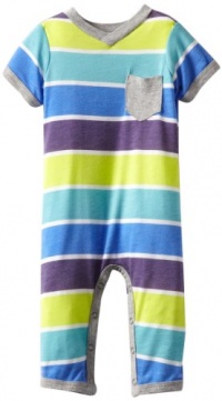 Splendid Littles Baby-Boys Newborn Del Mar Stripe Romper, Shred, 6-12 Months