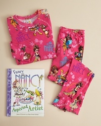 After a day of running around and a before-bed bath, she'll snuggle with you on the couch in these printed pajamas and read the favorite book Fancy Nancy, Aspiring Artist.