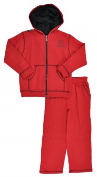 Akademiks Toddler Boys Red & Black 2Pc Sweat Suit Set (2T)