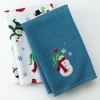 St. Nicholas Square Embroidered Snowman Kitchen Towel Set-2 Pk