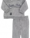 Calvin Klein Newborn Boys Medium Gray 2Pc Velour Pant Set (3/6M)