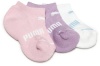 Puma Girls 2-6x 3 Pack Runner Socks,Light Pink/Purple/Blue,5-6.5