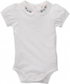 OshKosh B'Gosh S/S Peterpan Collar Bodysuit - White - 12 Months