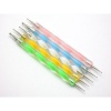 Dotting 5 X 2 Way Marbleizing Dotting Pen Set for Nail Art Manicure Pedicure, 4 Ounce