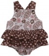 Kids Headquarters Baby-girls Newborn Take Me Home Sunsuit , Pink/Brown, 6-9 Months